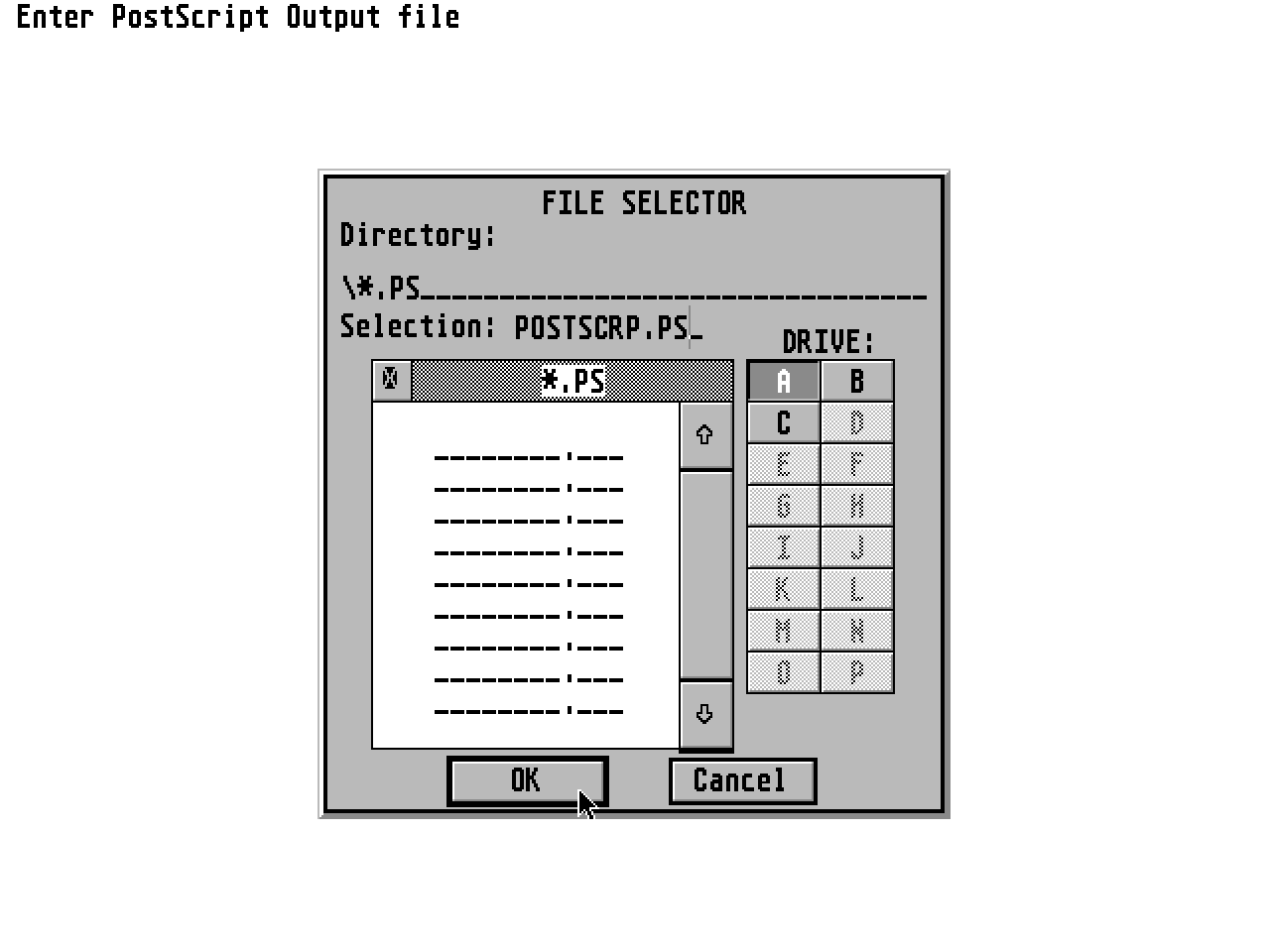 AIM File to PostScript File Converter atari screenshot
